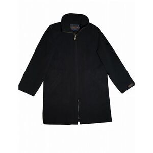 Vintage Pendleton Coat Trench Wool Cashmere Black Full Zip Mid-length Women’s 8